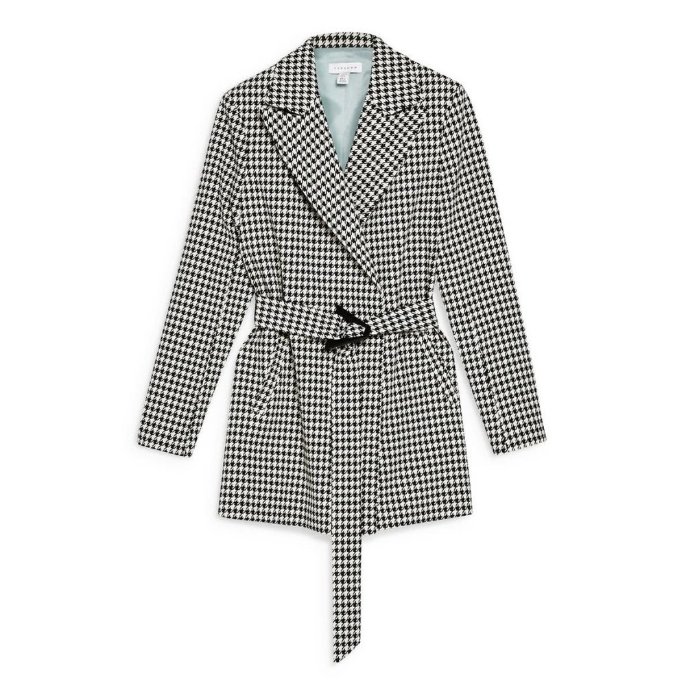 NEW Topshop Houndstooth Blazer Jacket | Size 4 Small